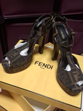 Fendi Monogram Platform Heels